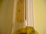 Caulking door frame and casing